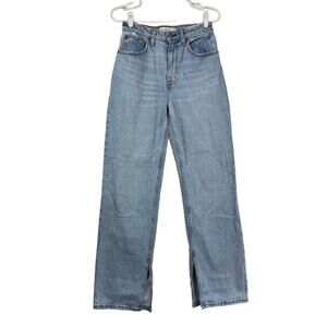 Abercrombie & Fitch High Rise 90s Relaxed Jean Curve Love Split hem 4L or 27